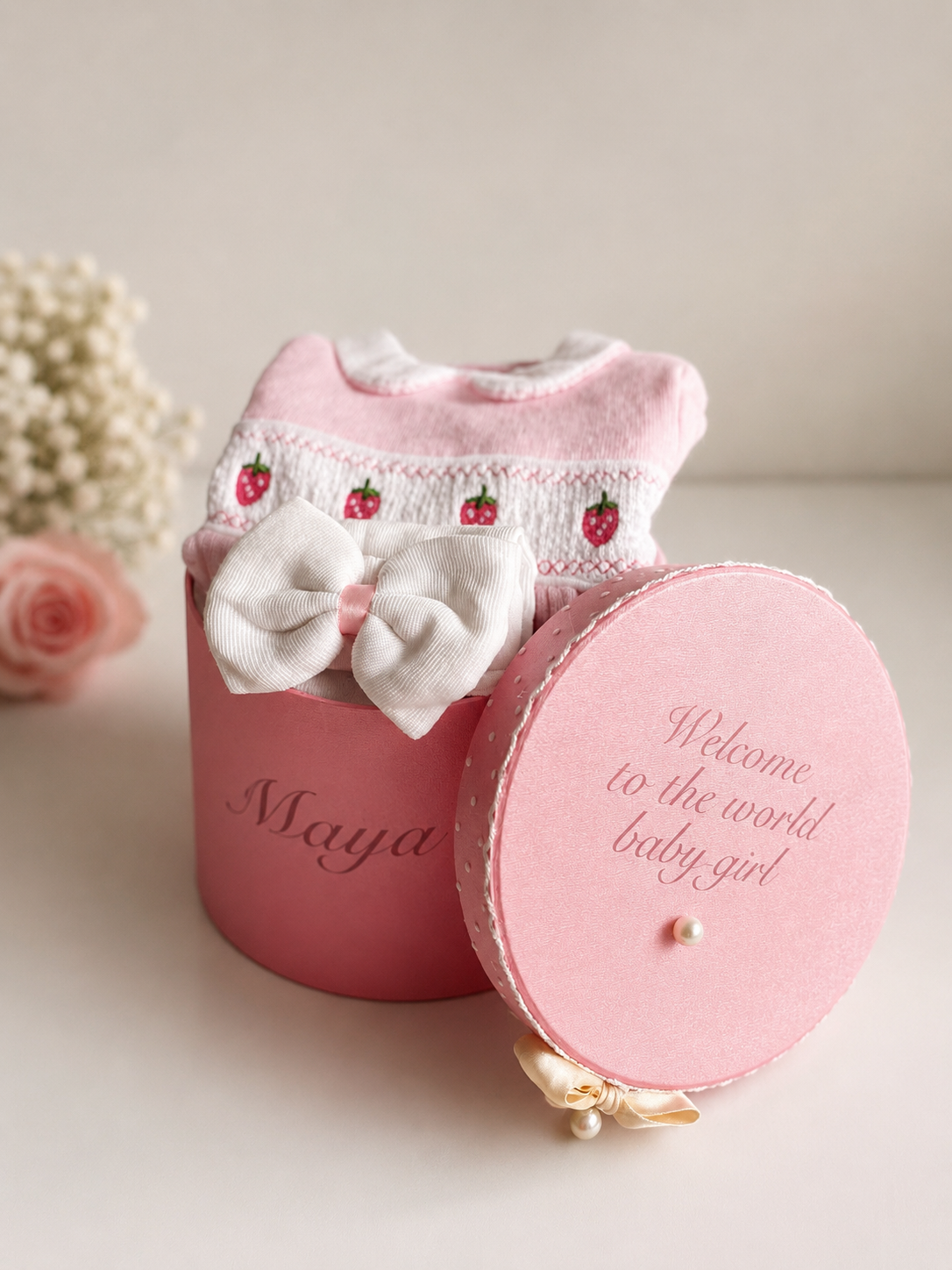 🎀 Personalised Baby Girl Keepsake Gift Box
